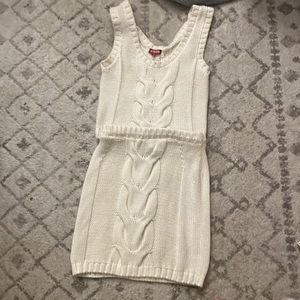 Staud cableknit skirt and top set